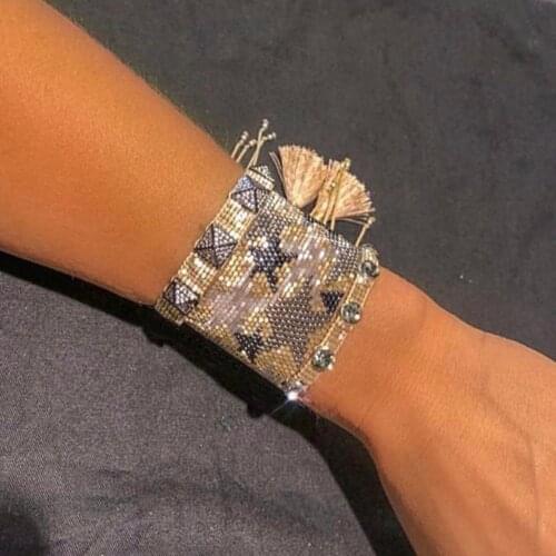 BLUESTAR 2021 Fashion MIYUKI Armband Multi Color Star Bracelets Crystal Pulseras Mujer Moda Handmade Woven Jewelry