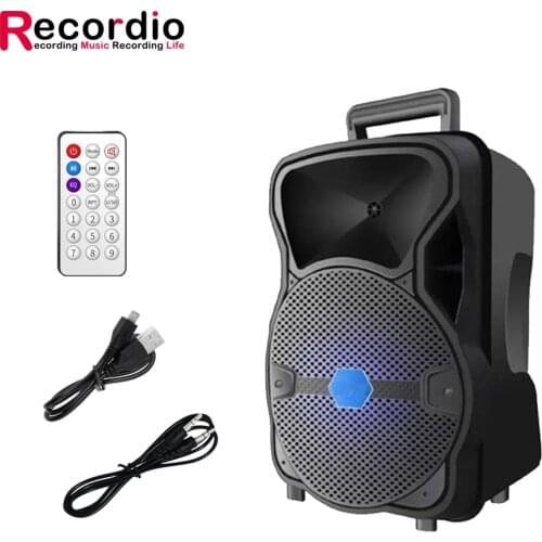 GAS-Q8 Trolley BT speaker karaoke subwoofer portable blueteeth speaker with wireless mic home theater speaker system