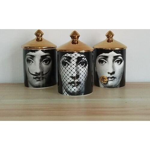 Candle Holders Ceramic Storage Jar Cup Pen Holder Brush Bucket Beauty Makeup Tube Soft Decoration candle holder candelabra