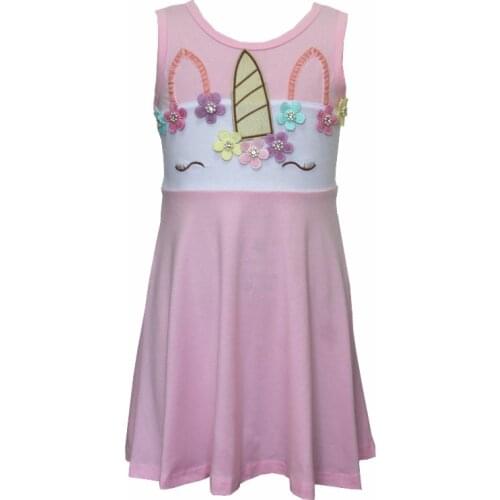 Clearance Girl Birthday Unicorn Princess Dress Lavender Pink for 2-12t Girls