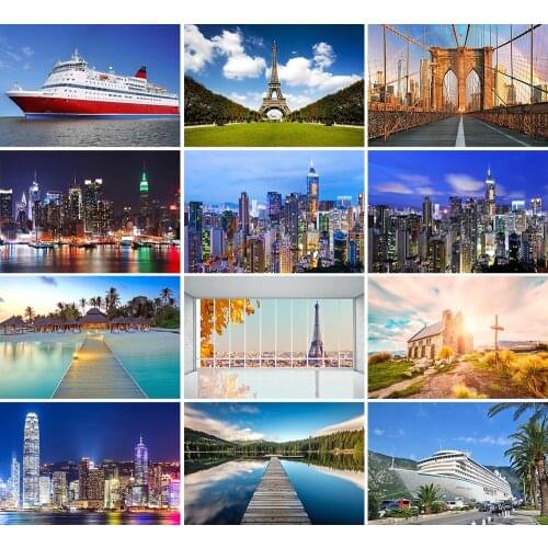 Avezano Holiday Background Summer World Tourist Attraction Photography Backdrop Eiffel Tower Building For Photo Studio Photocall