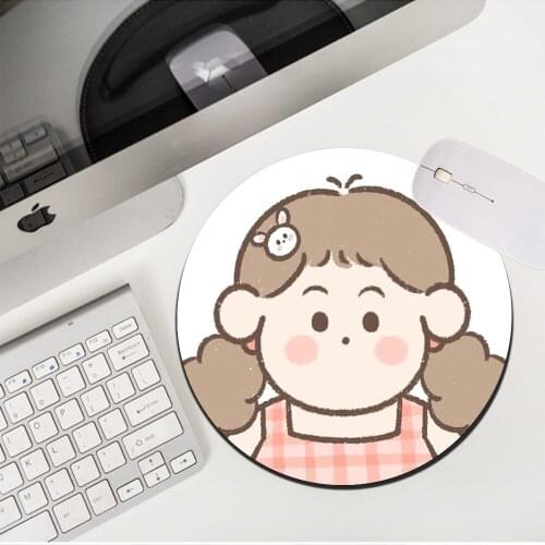 Drop Shipping Creativity Cartoon Girl Pink Anime Mousepads Lovely Desk Mat Small Officenon-slip TableMat Placemat LOL Mouse Pad
