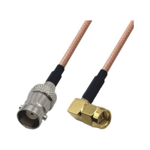 SMA Male to BNC Female Right Angle Connector Pigtail Jumper RG316 Cable 50 ohm
