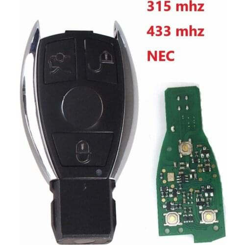 5pcs/3 Buttons remote key/2 BATTERY for Mercedes Benz 1998-2012