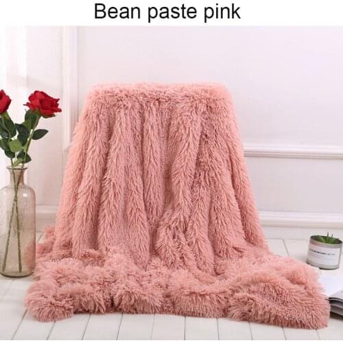 Super Soft Long Shaggy plush throw blanket solid color travel Bed Sofa Bedspread blanket Soft Warm Bedding Sheet 15 color