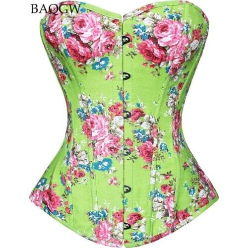 Vintage Women Off Shoulder Adjustable Corset Floral Printed Sexy Sleeveless Bustier Top Fashion Bandages Party Club Crop Top