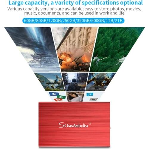 2.5 HDD Protable External Hard Drive 2.5" 1tb/500gb/320gb/250gb USB3.0 Disk Storage For Computer Laptop