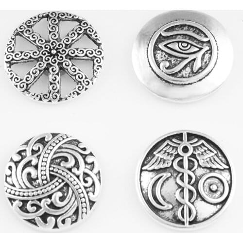 XH3112 NEW 18mm Vintage flower eye Metal Snap button fit snap jewelry DIY