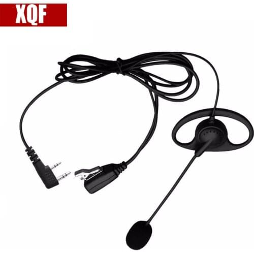 XQF D-Shape PTT Earpiece Headset with boom Mic for Kenwood Baofeng UV5R TYT Radio