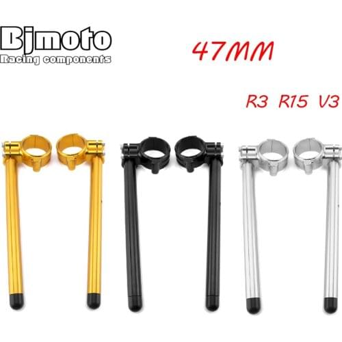 7/8" Motorcycle Handlebar Clip On Ons Fork Split 47mm Handle Bar 22mm Handlebars For Yamaha R15 V3 2017-2020 YZF R3 2019-2020
