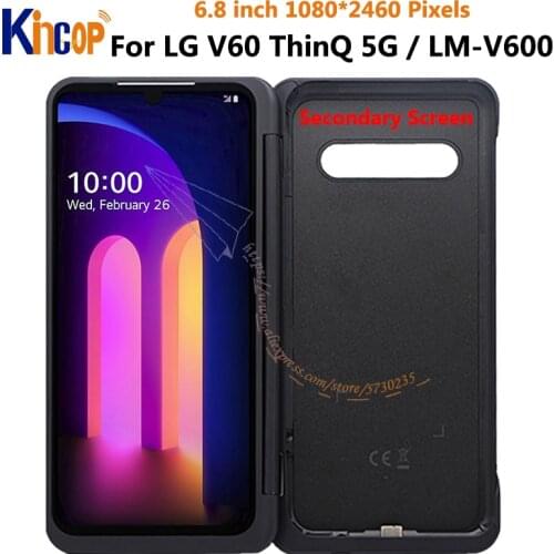 For LG V60 ThinQ 5G LCD Dual Screen Display Touch Screen Digitizer For LG V60 LCD For LG LMV600EA lcd Secondary Replacement