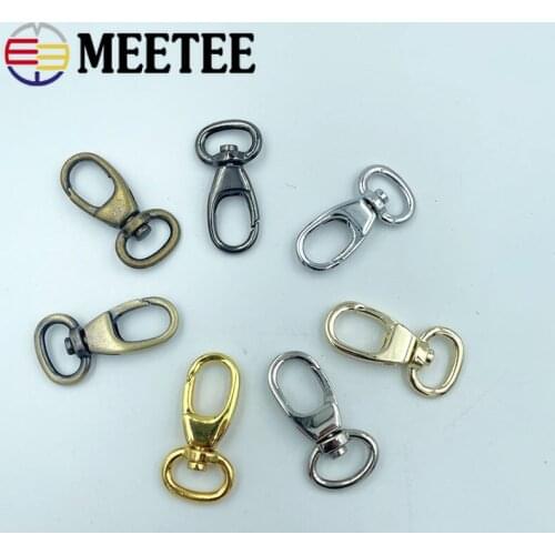 10/20pcs 13mm Bag Strap Buckles Metal Dog Collar Webbing Swivel Clip Snap Hooks DIY Handbag Bag Hanger Connector