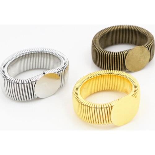 12mm 10pcs 3 Colors Plated Brass Adjustable Ring Settings Blank/Base,Fit 12mm Glass Cabochons,Buttons;Ring Bezels