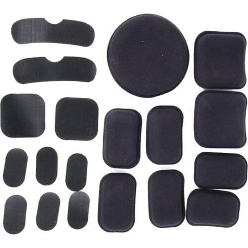 19 Pcs Outdoor Standard Helmet Pads EVA Eco-friendly Protective Cushion Replacement Accessories For Fast Helmets Loop Fastener