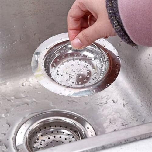 200 Pcs Kitchen Sink Strainer with Handle Stainless Steel Sink Garbage Disposal Stopper Mesh Basket Drain Filter Wholesale