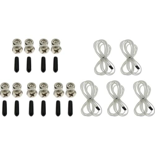 5 Pairs Spare Speed Jump Rope Screws End Caps with 5pcs Skipping Rope Cable Cord Replacement