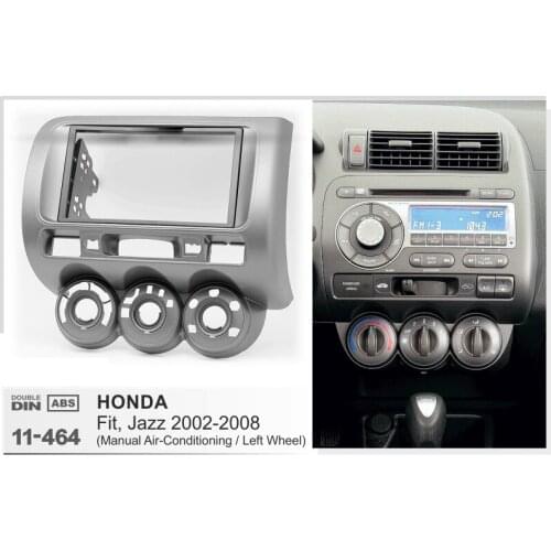 2Din Car Dash Kit fit for Honda Fit Spot Jazz 2002-2008 MT car DVD Frame Fascia Panel Front Bezel