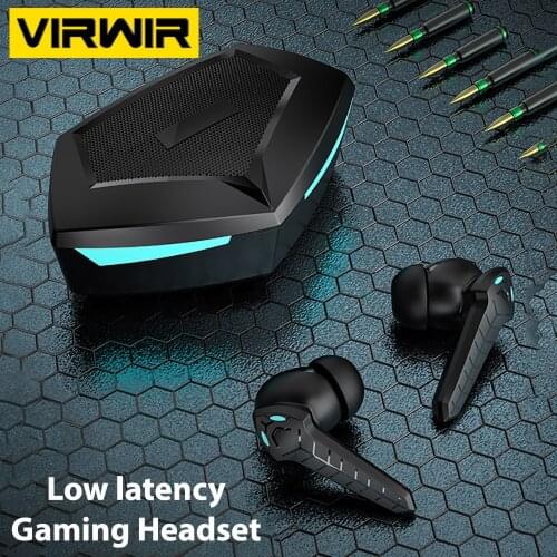 VIRWIR Wireless Gaming Earphones Low Latency Professional Gamer Music Earphone Bluetooth TWS Sport Waterproof Hands-free Headset