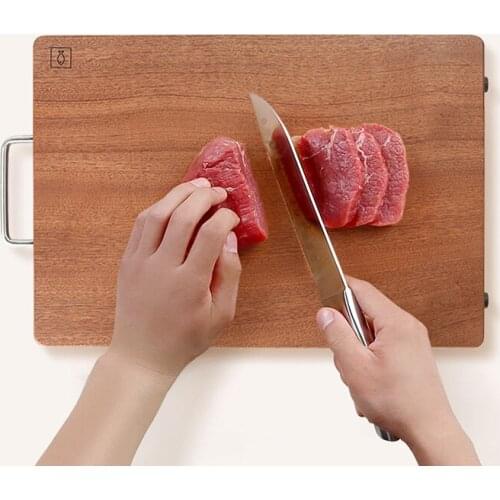 Wood Home kitchen ebony chopping board cutting board chopping board square logs do not slag cut meat noodles WJ605