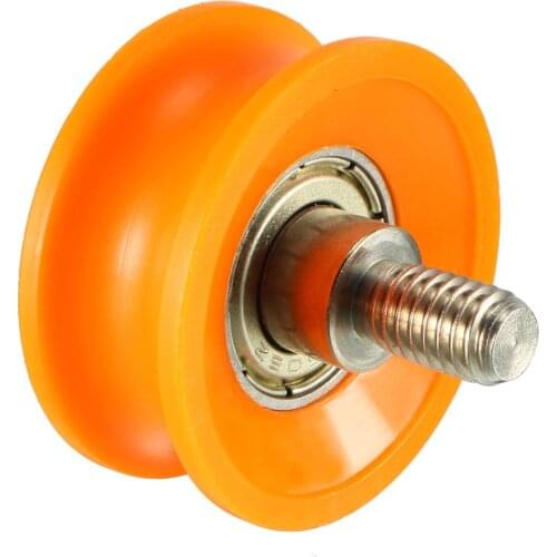 Uxcell 1pcs Metal V Groove Threaded Rod Bearing Pulley Wheel 1.5/3/2.5/3.7/4.5mm Deep 6x22x8/6x27x9/6x30x13/8x40x10/8x50x12mm