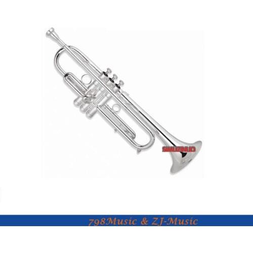 Bb Trumpet EVA Series Model With Case-Bore Size 11.68mm-Bell DIA.127mm Silver Plated