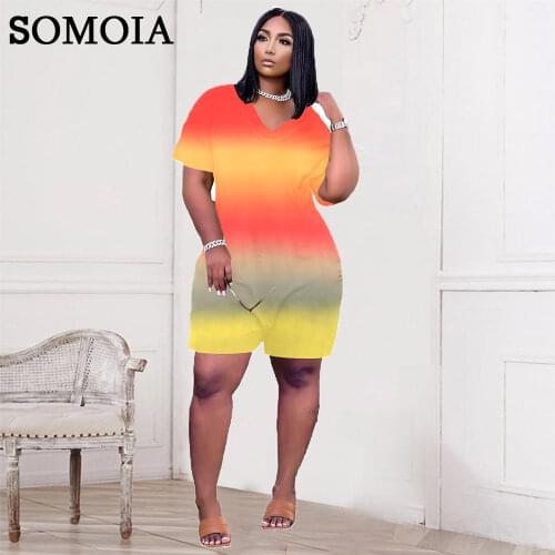 Fashion One Piece Womens Clothing Personality Multi-color Printing Pocket Sexy V Neck Loose Casual Short Jumpsuit Drop Shipping