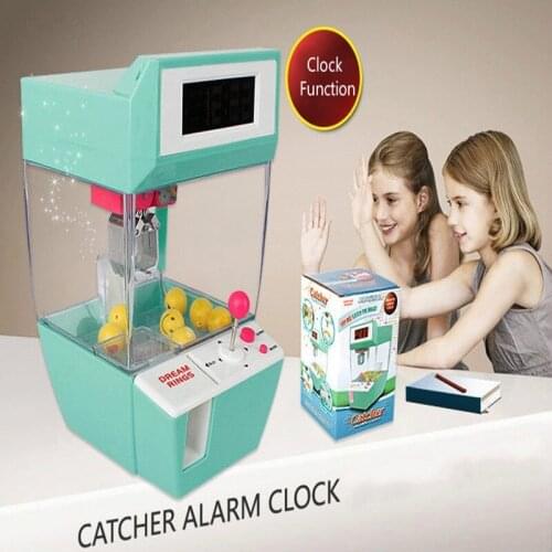Coin Operated Candy Grabber Doll Candy Catcher Crane Machine Alarm Clock Board Game Party Fun Toys for Children Christmas Gift