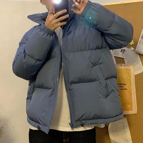 Men Harajuku Colorful Bubble Coat Winter Jacket 2020 Mens Streetwear Hip Hop Parka Korean Black Clothes Puffer Jackets