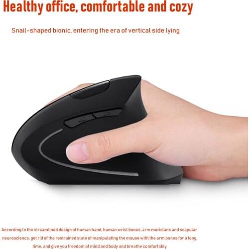 Wireless Vertical Mouse 4speed 1600 DPI Dimmable Mouse Ergonomic Rechargeable Silent Click Mouse Suitable For Computer