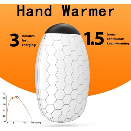 Hand Warmer USB Electric Heater Portable Pocket Handwarmer Quick Charge Double Sided Heating For Winter Raynauds Home Heaters