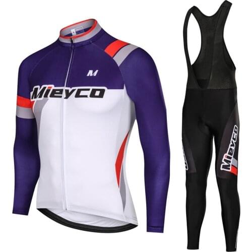 Men Long Sleeve Cycling Clothing Spring Autumn Jersey Kit Cycle Set Pro Team Road Bike Maillot Ropa Ciclismo Ride Bib Pants Set