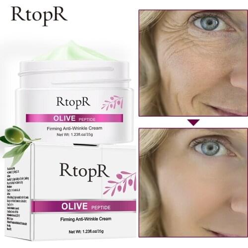 Olive Peptide Firming Anti-Wrinkle Cream Reduce Face Fine Lines Tighten Pores Whitening Oil Control Acne hydrating skin Product