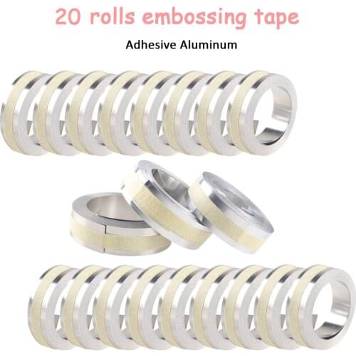 CIDY for Strong Adhesive Aluminum Tapes Compatible DYMO 3D 35800 12mm*3.65m Embossing Label Tapewriter for Dymo M1011