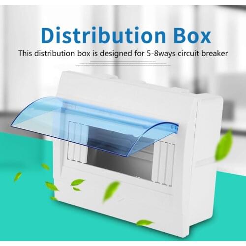 1pc Plastic Distribution Box Wall Distribution Box For 3-4,4-6,5-8,9-12 Ways Circuit Breaker Indoor On The Wall