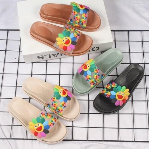 Sun flower Casual All-match Wear Non-Slip Wear-Resistant Beach Slipper Women women slippers house slippers womans shoes