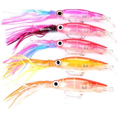 1Pcs Lifelike Squid Tentacles Minnow Fishing Lure 40g/14cm Isca Artificial Peche Hard Bait Pesca Fishing Tackle