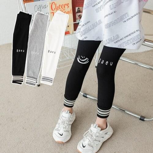 Spring and autumn spiral striped cotton childrens girls all-match leggings durable wear-resistant anti-pilling new summer