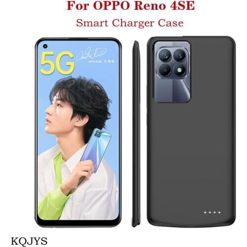 6800mAh External Power Bank Charging Cover Case For OPPO Reno 4SE Battery Case Portable Battery Charger Case For OPPO Reno 4SE