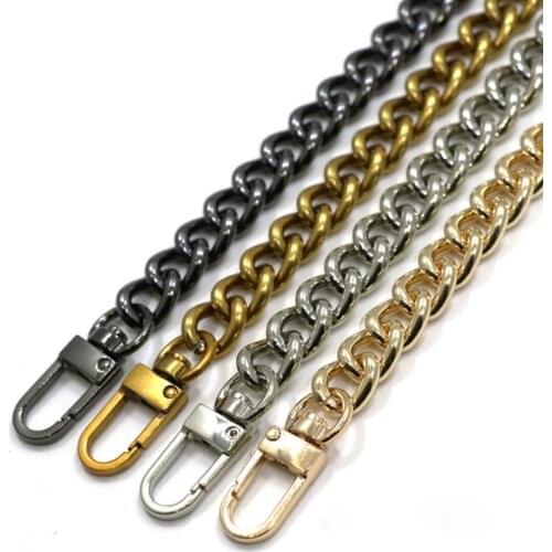 High Quality Aluminum Chains Vintage Gold, Gold, Silver, Gun Black 10mm Replacement Light Purse Chain Shoulder Bag Straps