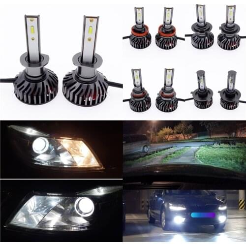 1 Pair Car Headlight Bulb Light LED Lamp Automotivo Lamp Fog Lights Kit For 6000K H7 LED H1 H11 9005 H4 Car Light Accessories