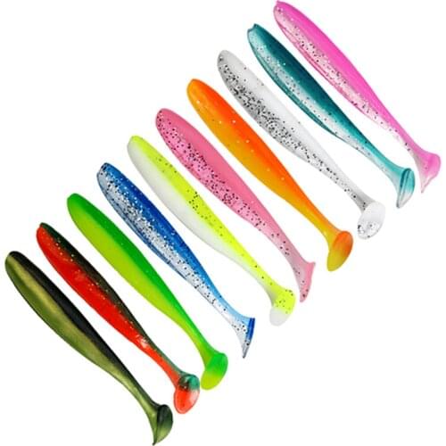 T-Tail Soft Baits Fishing Lures 7CM 2G 10PCS / Bag Soft Bait Worm Silicone Artificial Bait Crank Hook Fishing Accessories Lure