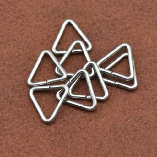 100pcs 6 7 8 10mm Triangle Jump Rings 304 Stainless Steel Closed Circle Pinch Clip for DIY Jewelry Earrings Necklace Connector