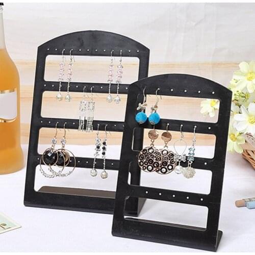 24/48 Holes Convenient Earrings Display Stand Holder Jewelry Show Rack Acrylic Necklace Jewelry Organizer Jewelry Display Holder