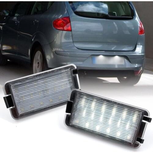 2x LED Tail Number License Plate Lights Lamps Error Free For Seat Ibiza 6L ab for Seat Altea CORDOBA/LEON/Toledo III 2004-2009