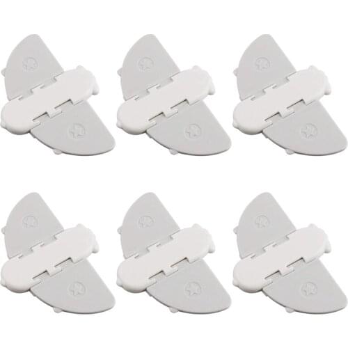 LBER 6 Pack Window Locks, Sliding Window Lock Child Security Super Adhesive, No Drills No Screws for Baby Proof Doors, Closets