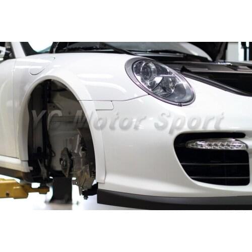 Car Accessories FRP Fiber Glass OEM Style Front Over Fender Wheel Lid Flare 4pcs Fit For 2004-2012 911 997 Front Fender Flares