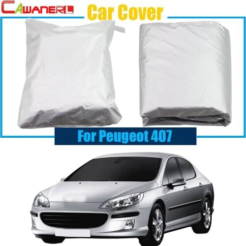 Cawanerl For Peugeot 407 Car Cover Auto Anti-UV Rain Snow Sun Resistant Sun Shield Cover Car Sun Shade Protection Cover
