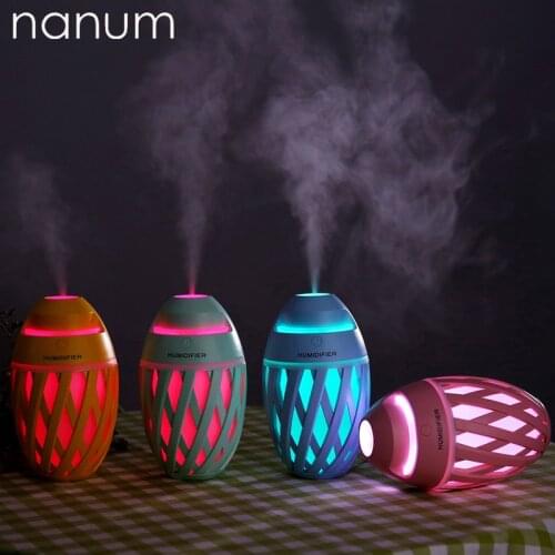 Car Air Freshener Olives Humidifier USB Mini Ultrasonic Essential Oil Diffuser LED Purifier Mist Maker