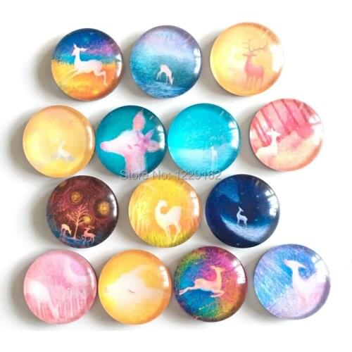 Free shipping (14pcs/lot)Cute Deer fridge magnet for gift Cartoon Animal Whiteboard Message Sticker home Decor