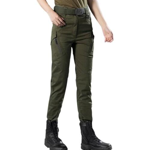 New Military Multi-pocket Fashion Slimming Pants Women Straight Cotton Camping Pants Outdoor Army Fan Tactical Trousers Ladies